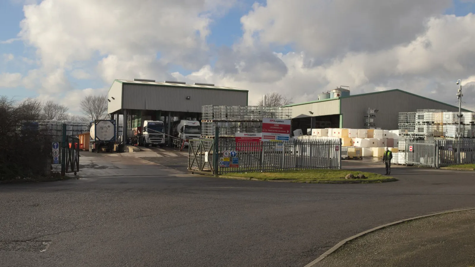 Modern Pre-Engineered Building (PEB) industrial warehouse and cold storage facility complex